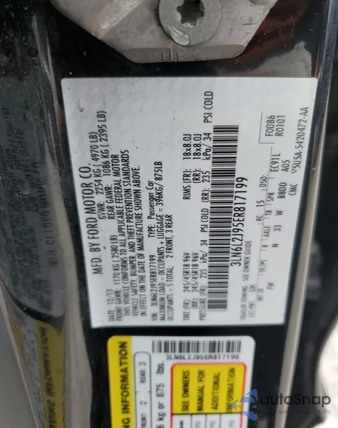 2014 Lincoln Mkz from USA, damaged, VIN 3LN6L2J95ER817199